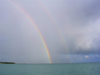 double rainbow at Highborne Cay.JPG
