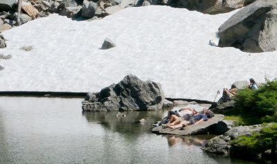 Sunning on Upper Melakwa Lake