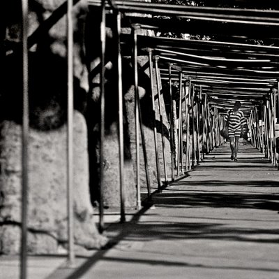 Woman at Empty Market