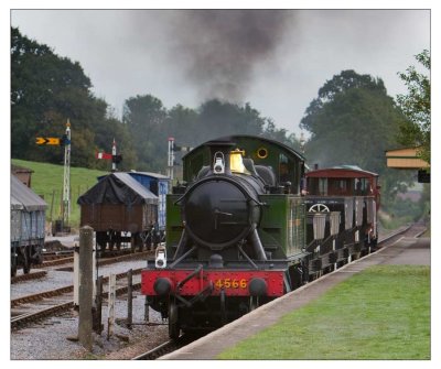 4566 Passing through Washford.