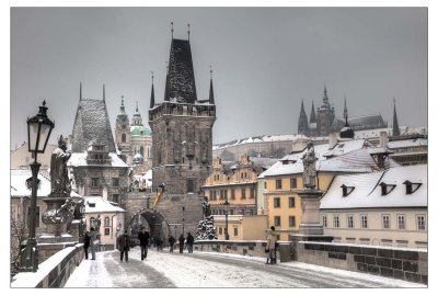 A Grey cold day on Charles Bridge.