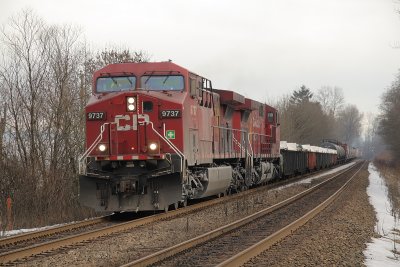 J217 on the final approach to CN's Thornton Yard