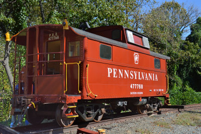 Red Hill, VA on the NS main and restored PRR N5B cabin car