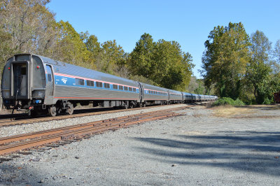 Amtrak regional 156 heads to its stop in Charlottesville, VA