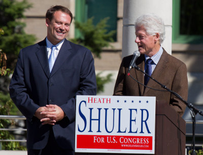 President Clinton Comes to Asheville to Support Heath Shuler