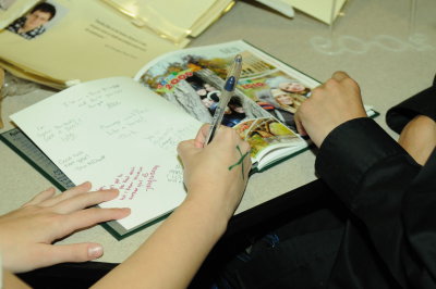 Tandem yearbook signing