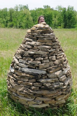 Andy Goldsworthy's cairn.  Rich Blaylock's head.