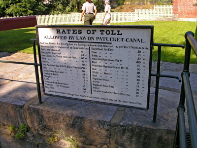 Historic Pawtucket Canal rates