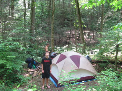 AT 50 Miler 389 Boys tent on the creek- 200 yds from adults.jpg