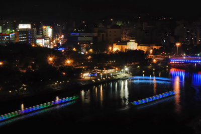 A Busy Love River at Evening