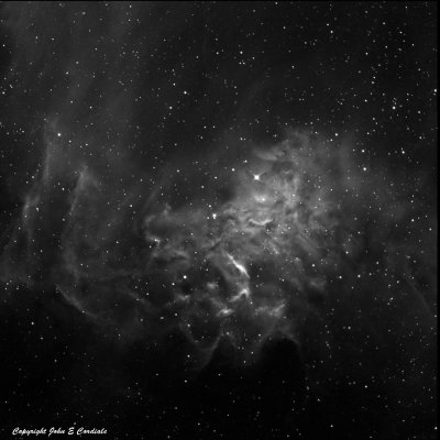 Flame Nebula in Hydrogen Alpha Light
