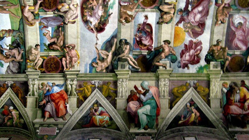 Michelangelo's ceiling fresco (1508-1512)7098
