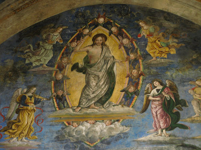 Risen Christ, Pinturicchio Fresco<br />Santa Maria in Aracoeli<br />0236