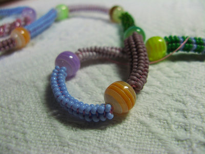 *3*Tubular beaded beads