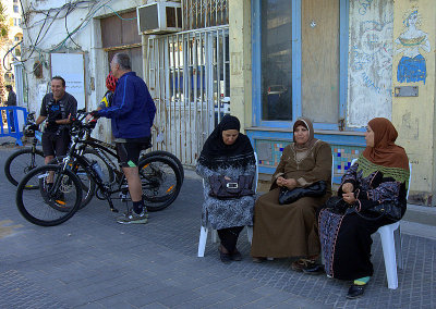 Arabs and Jews at Jaffa Port