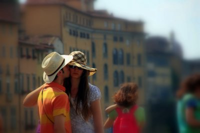 Lovers in Florence, Italy