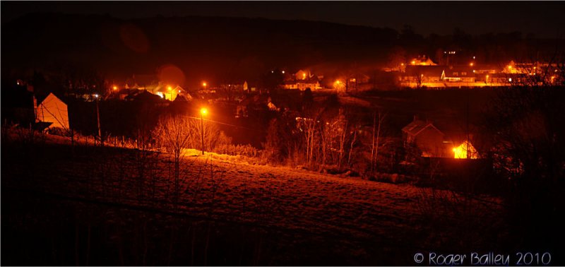 Drefach at night.