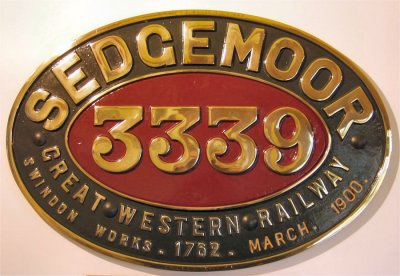 3339 loco plate.