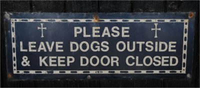 No dogs in church.