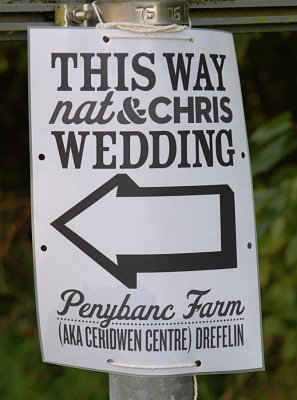 Wedding sign.