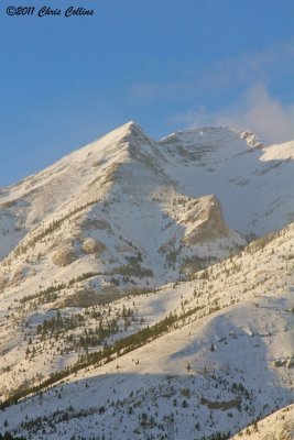 Snowy Mountain at Sunset