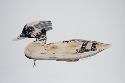 Red-Breasted Merganser Drake Maker Ira Hudson Chincoteague, Va. 1876-1949)