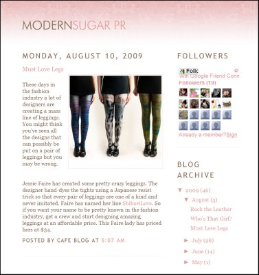 Shiborilove.com on Modern Sugar PR