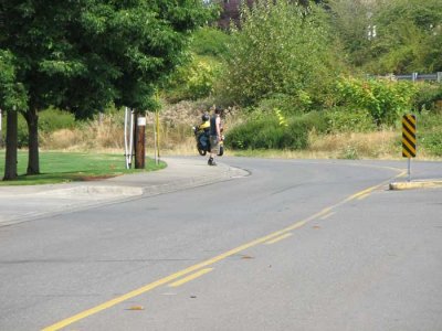 Riding away