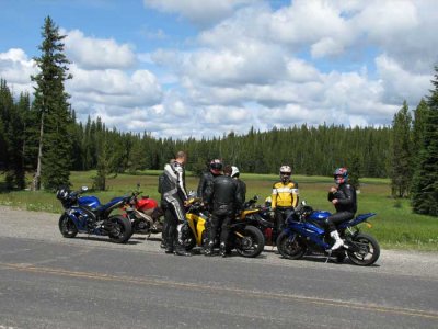 Riders at Anthony Lakes