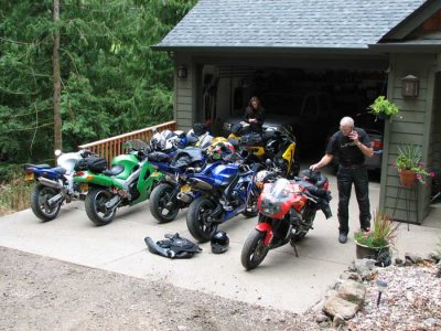 Bikes in the driveway