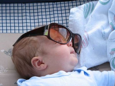 Chillin' in Mom's glasses