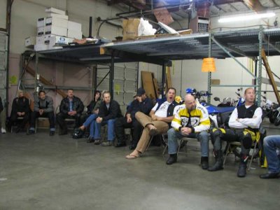 The group listens