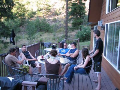 Hanging on the deck