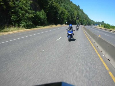 Group coming down Hwy 30