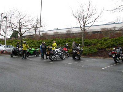Bikes in the parking lot