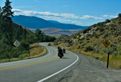 Harleys on the Road, Western Montana