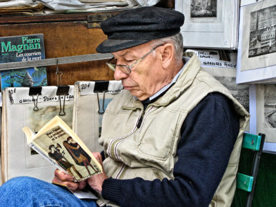 Reader at the Seine Bookstalls