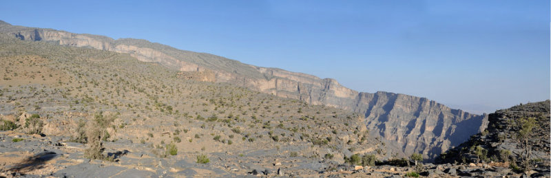 Panorama at the Grand Canyon of Arabia Jabal Shams