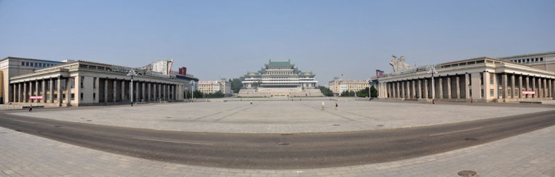 Panoramic view of the 75,000 sq m Kim Il Sung Square