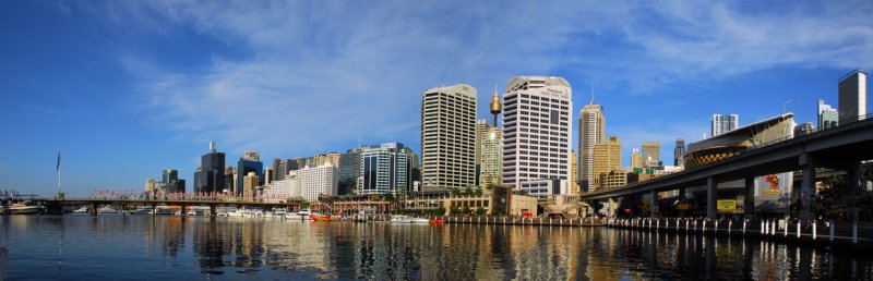 Panorama of Darling Harbour 1 (Cockle Bay)- late afternoon