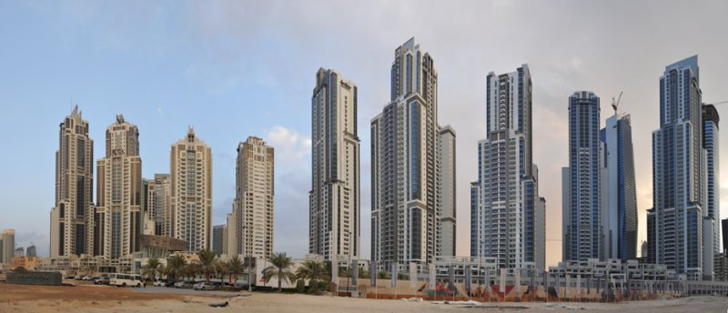 Executive Towers Panorama - Sheikh Zayed Road side