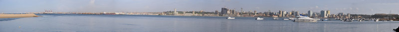 Panoramic view of Luanda from the Clube Náutico