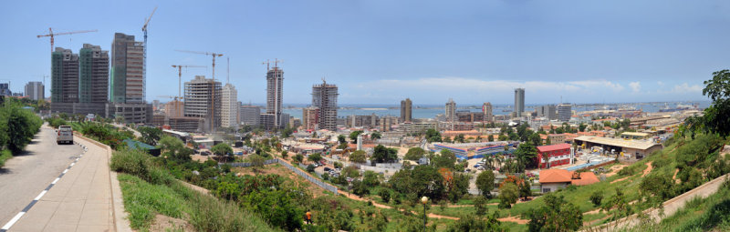 Panoramic view of Luanda from Rua do Almirante Azevedo Coutinho, Miramar