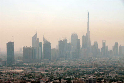 Skyline of Sheikh Zayed Road with Burj Dubai