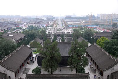View south from a low floor of Big Wild Goose Pagoda, Da Cien Temple