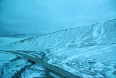 Snow along the old road to Lhasa, Qinghai Province