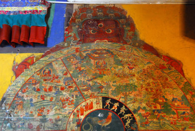 Wheel of Life by the staircase leading to the upper level