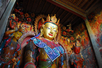 Rinchen Jungne (Ratnasambhava) in the western chapel of the 3rd level, Gyantse Kumbum