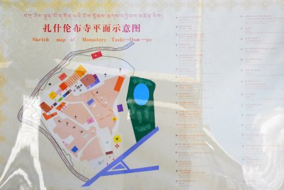 Map of Tashilunpo Monastery, Shigatse