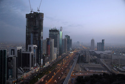 Early morning, Sheikh Zayed Road from U.P. Tower